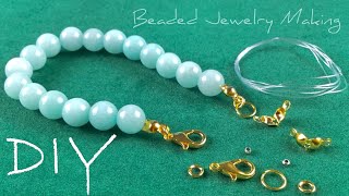 Beaded Bracelet Tutorial with Clasp: How to Use Crimp beads and Covers by Beaded Jewelry Making 44,487 views 11 months ago 3 minutes, 14 seconds