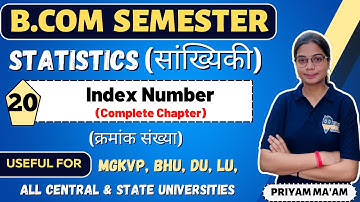 Index Number | Business Stastitics | B.Com Semester videos lectures | All universities MGKVP, DDU