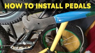 How to install pedals on a mtb | Custom Bike Build