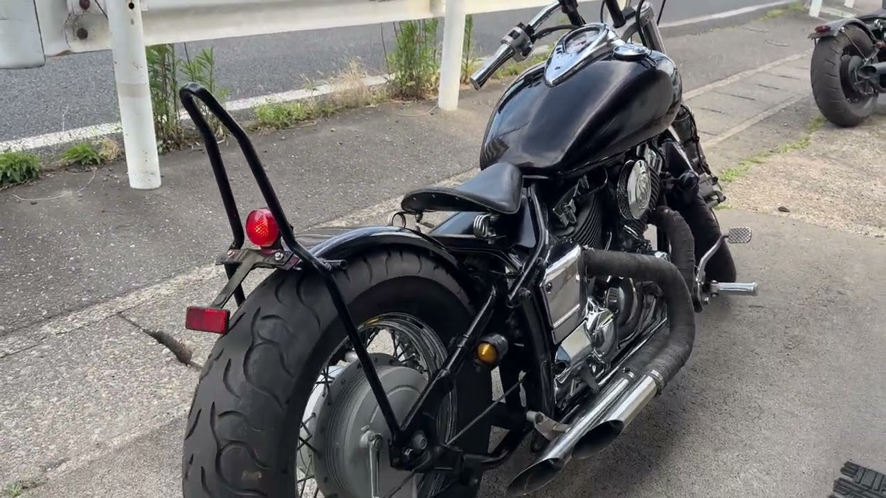 VH01J ドラッグスター400 LEDヘッドライト ETC ドラッグバー&フラットフェンダー&シーシーバー フルカスタム