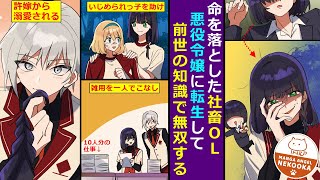 【漫画】ブラック企業に勤める私が過労で倒れたら・・・目覚めると悪役令嬢に転生!?実家が崩壊寸前で破滅フラグが立っていたので、前世の知識を使って回避しようとした結果、元許嫁のイケメンから溺愛され・・・。