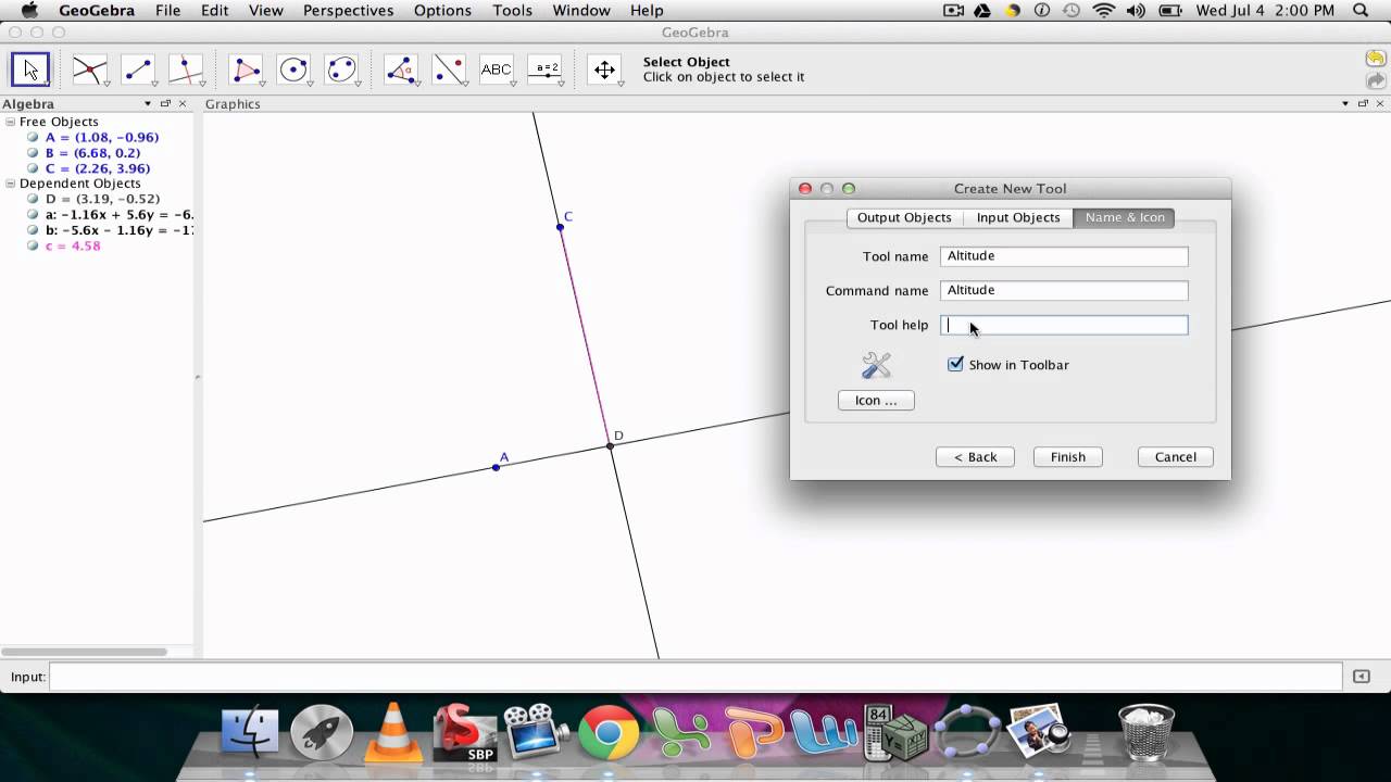 Geogebra - Custom Altitude Tool - YouTube