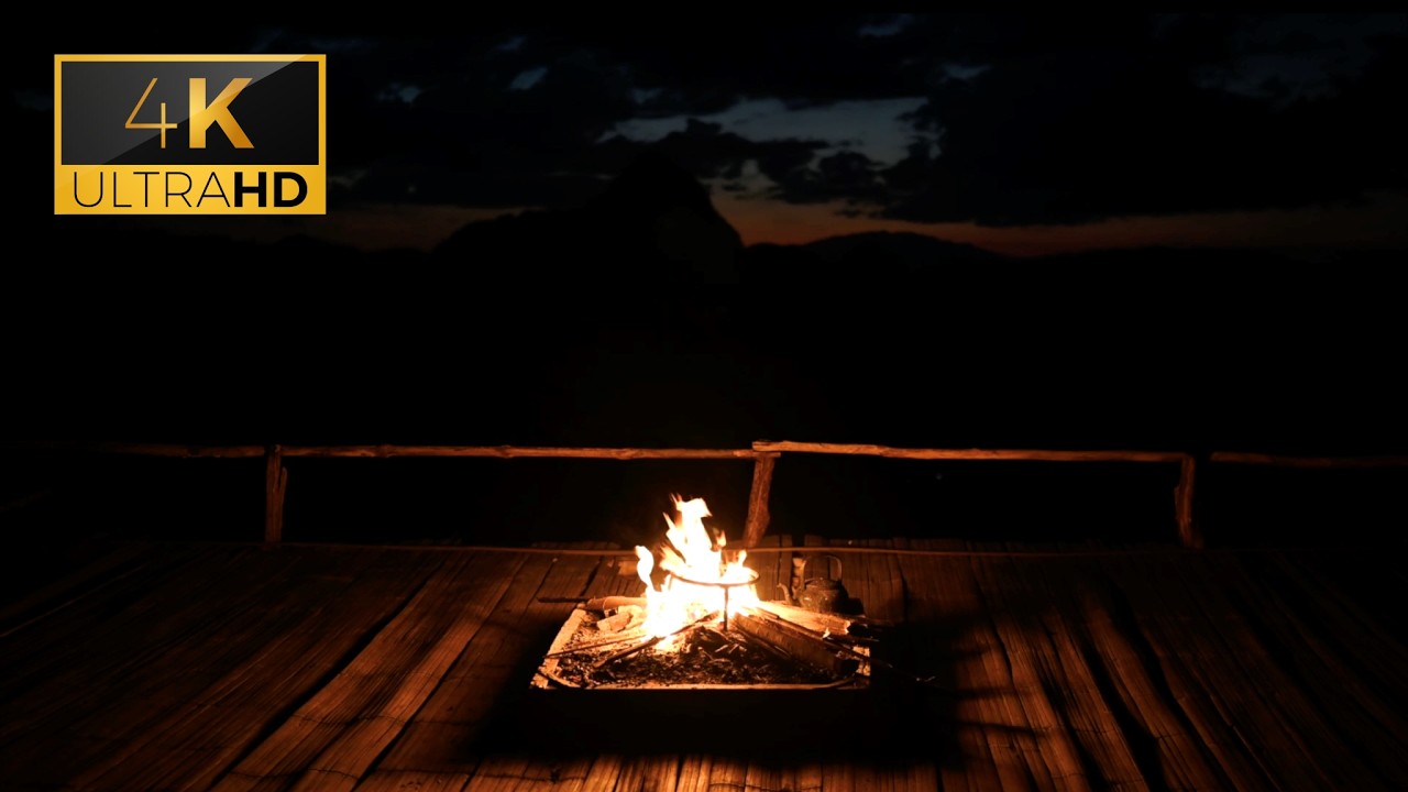 Gecenin Işığı | Light of the Night 4K #fireplace #şömine
