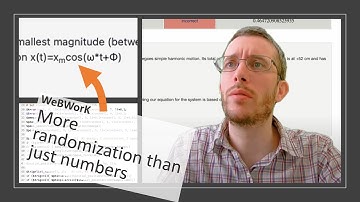 WeBWorK -  More randomization than just the numbers