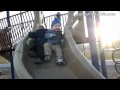 Cute twins get stuck on the slide  top 10 funny babys