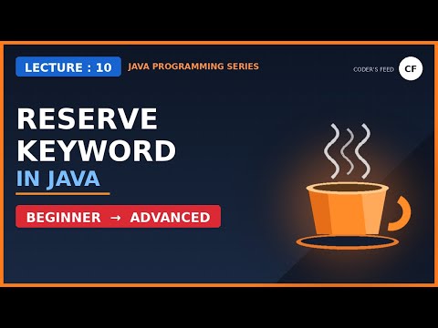 Reserved keywords in Java | Lec-10 | Java Tutorial for beginners in Hindi | Java tutorial in hindi |