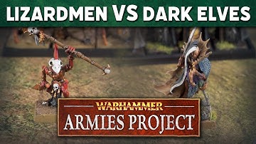 Lizardmen vs Dark Elves Warhammer Armies Project Live Battle Report Reupload