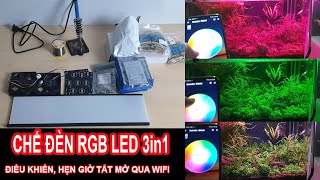 Hướng Dẫn Chế Đèn Led RGB WiFi Thủy Sinh - Giả Lập Nhiều Màu - Chip Led RGB 3in1 Thủy Sinh
