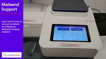 How to save an account as default on a Mailcoms Mailsend Franking Machine