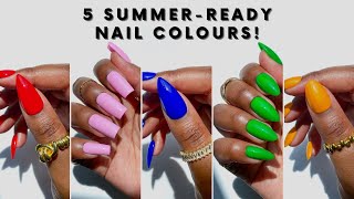 TOP 5 NAIL COLOURS FOR SUMMER 2023!! With Nail Swatches 🌈 by Nail Journal 1,858 views 10 months ago 3 minutes, 14 seconds