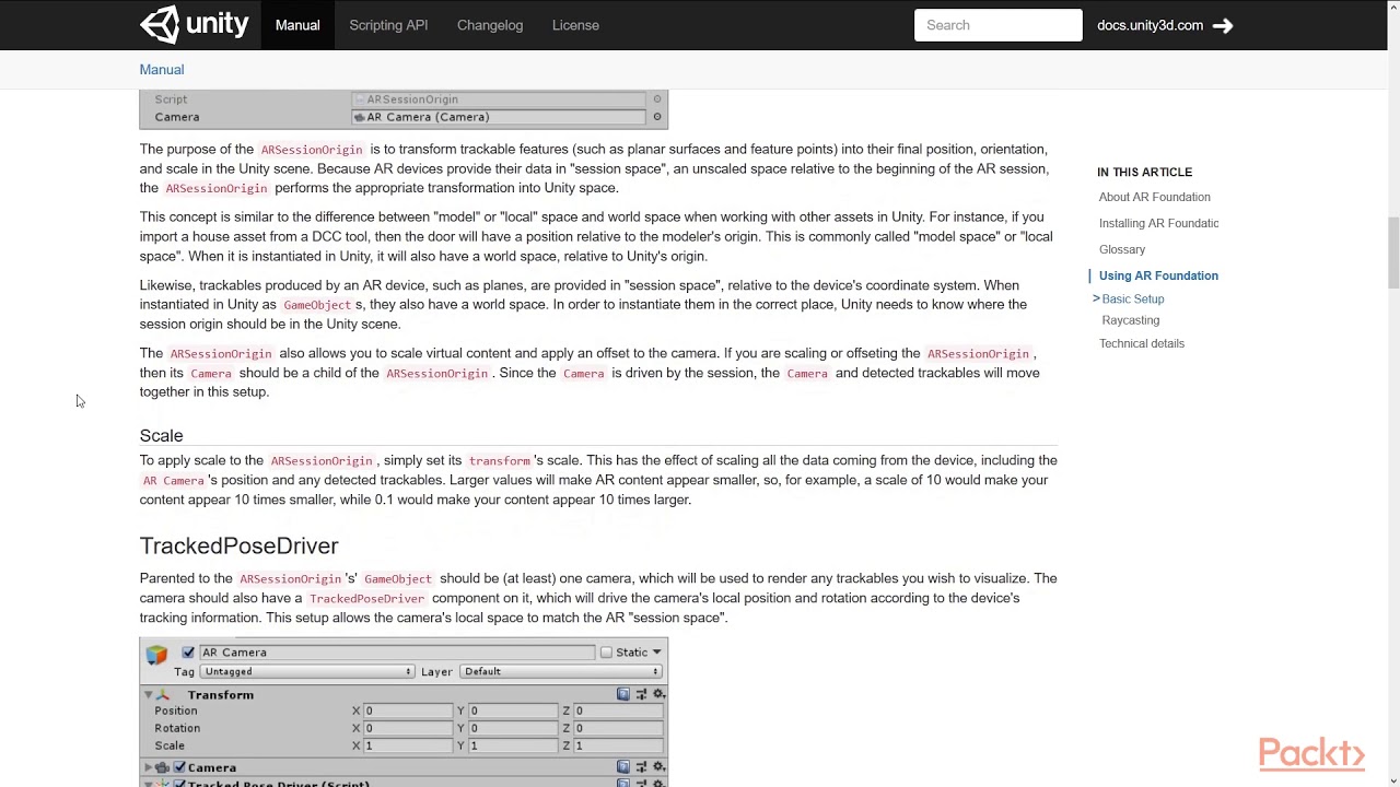 Hands-On Augmented Reality : AR Foundation API in depth | packtpub.com