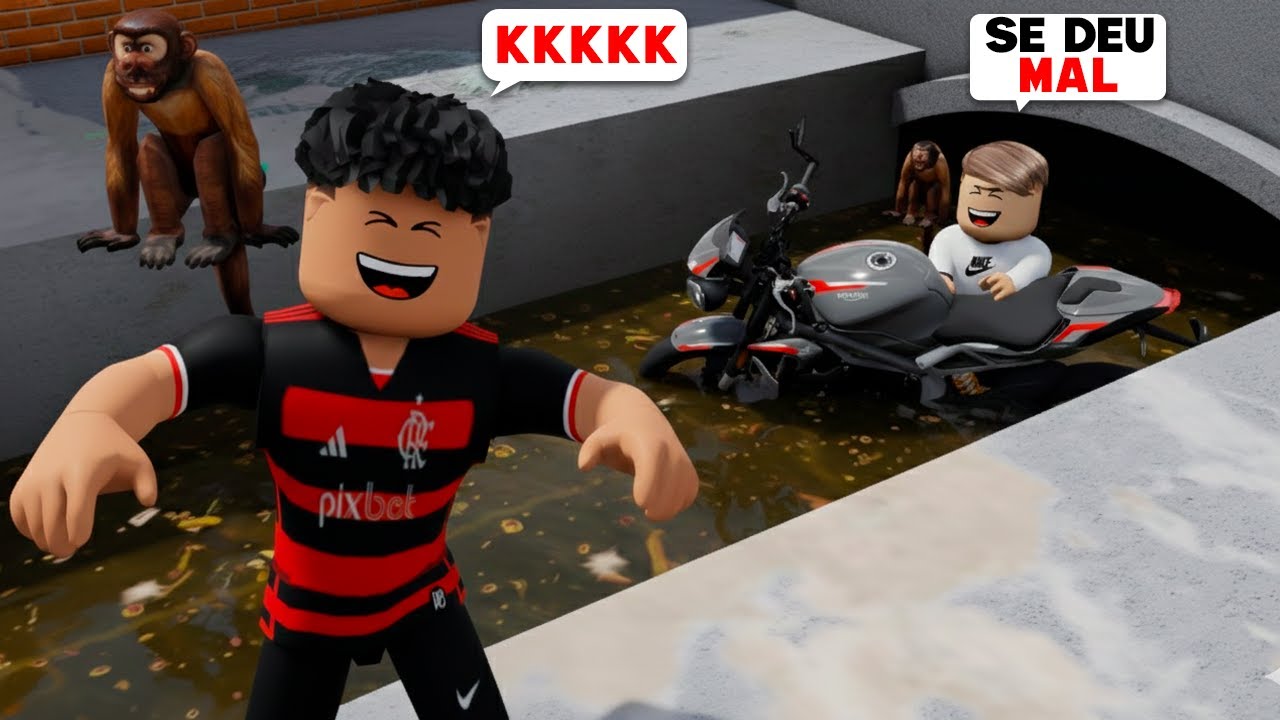 ROBLOX - JOGAMOS A MOTO ROUBADA DO TALARICO NO ESGOTO