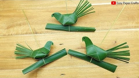 Coconut leaf bird/How to make bird 🐦 with coconut leaf step by step tutorial 