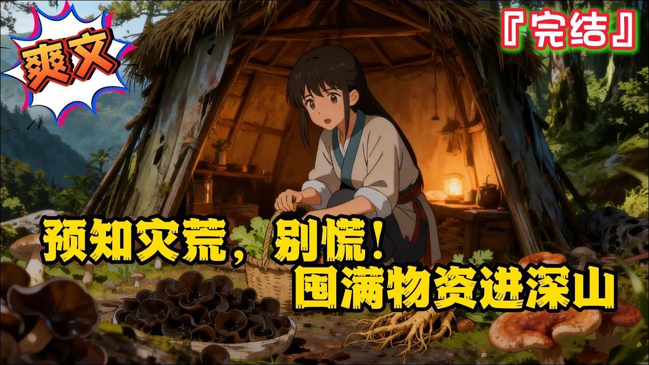 完结《预知灾荒，别慌！囤满物资进深山》【种田致富+团结温馨+绝不圣母】 姜云依穿越异世，哪知意外预知到不久将来有百年难遇的灾祸发生… #逃荒 #种田 #古代言情 #小说 #穿越 #基建 #爽文 #囤货