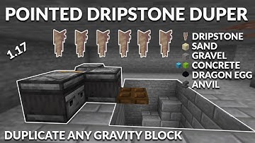Minecraft Pointed Dripstone Duper - Sand/Concrete Duper - Duplicate any Gravity Block - 1.17