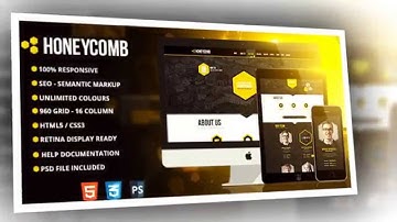 Honeycomb Responsive One Page HTML5 Template - Video ServerThemes.Net