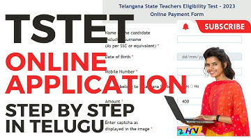 TSTET 2023 Online Application Form Step by Step Process Payment Issues