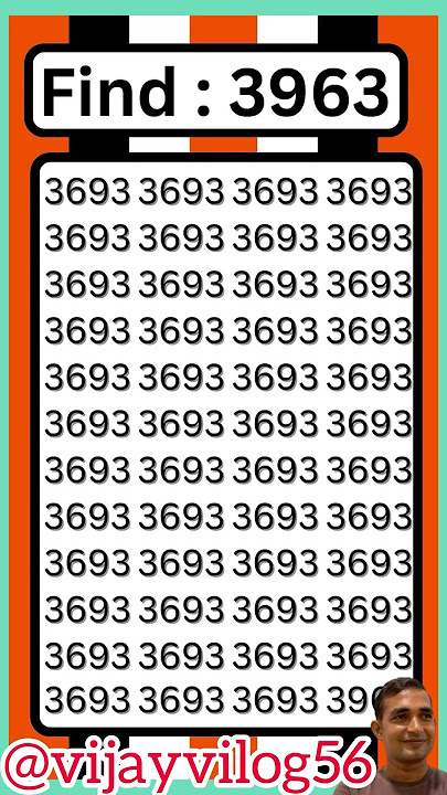 Find the number 3963 #find #braintest #ig #brainteaser #shorts #finden #gk @gk #beach #love #edm
