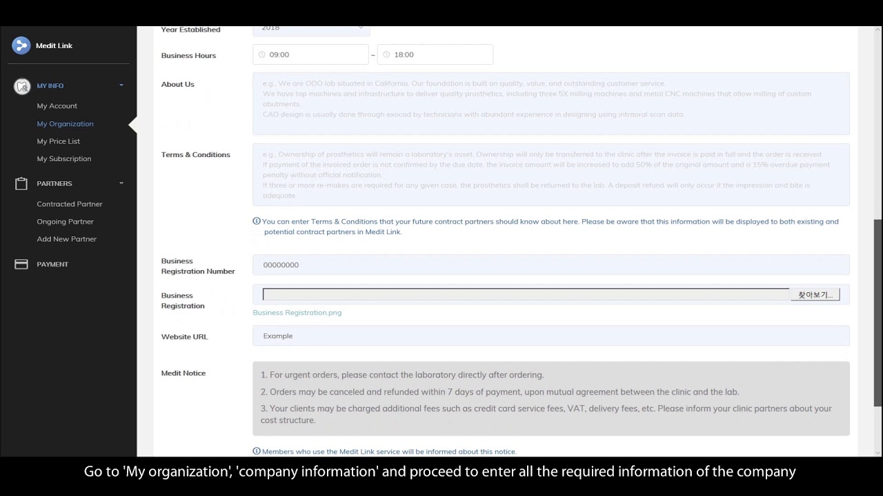 EN How to enter lab information as a lab administrator