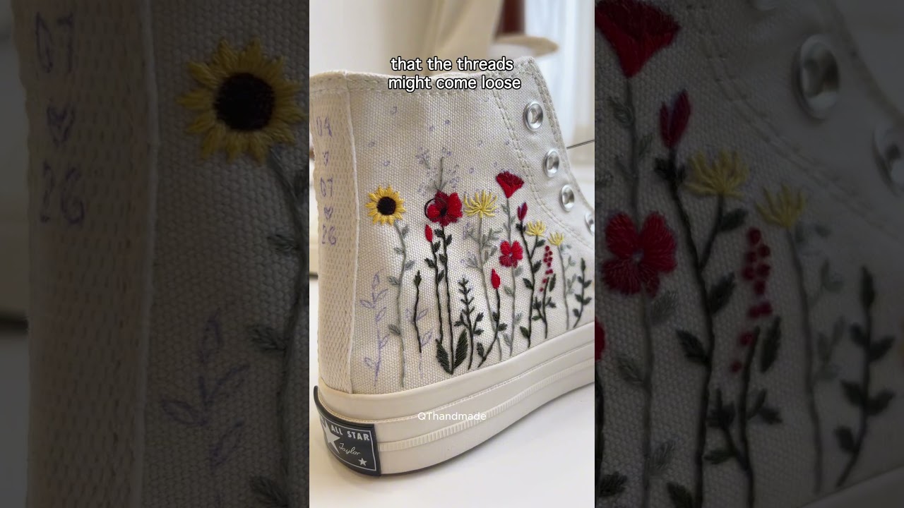 Свадебные цветы на заказ, кеды Converse High Top - свадебные кроссовки