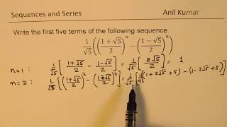 What is the Formula for the Fabonacci Sequence 1/√5 (((1+√5)/2)^n-((1-√5)/2)^n )