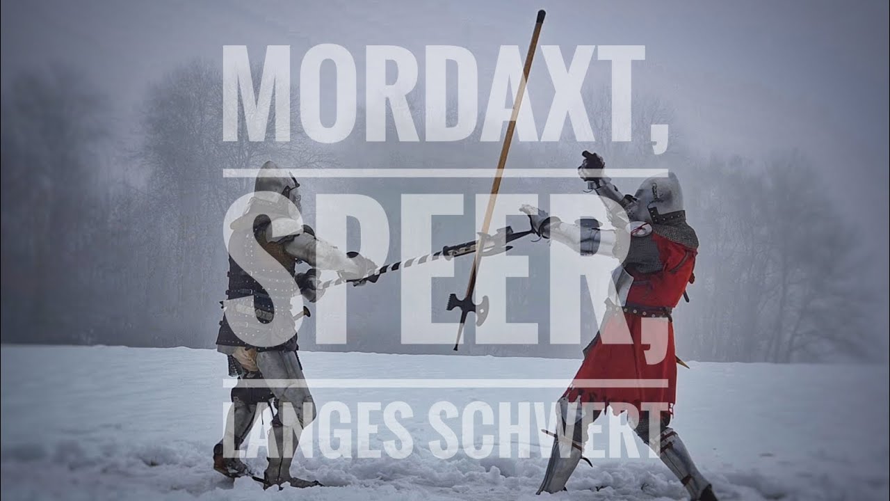 Harnischfechten im Schnee ⚔️  Mordaxt, Speer und Langes Schwert
