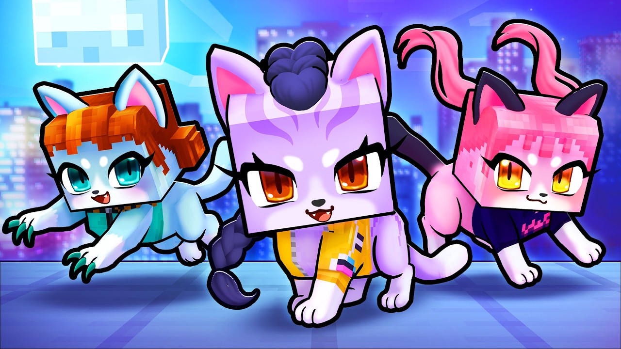 Playing as K-POP DEMON KITTENS in Minecraft!