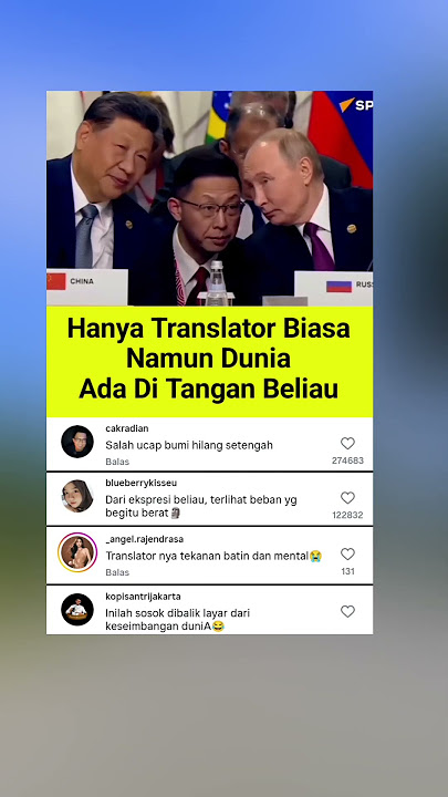 Bayangin jadi translator 2 negara ini keringet dingin ga sih 😂