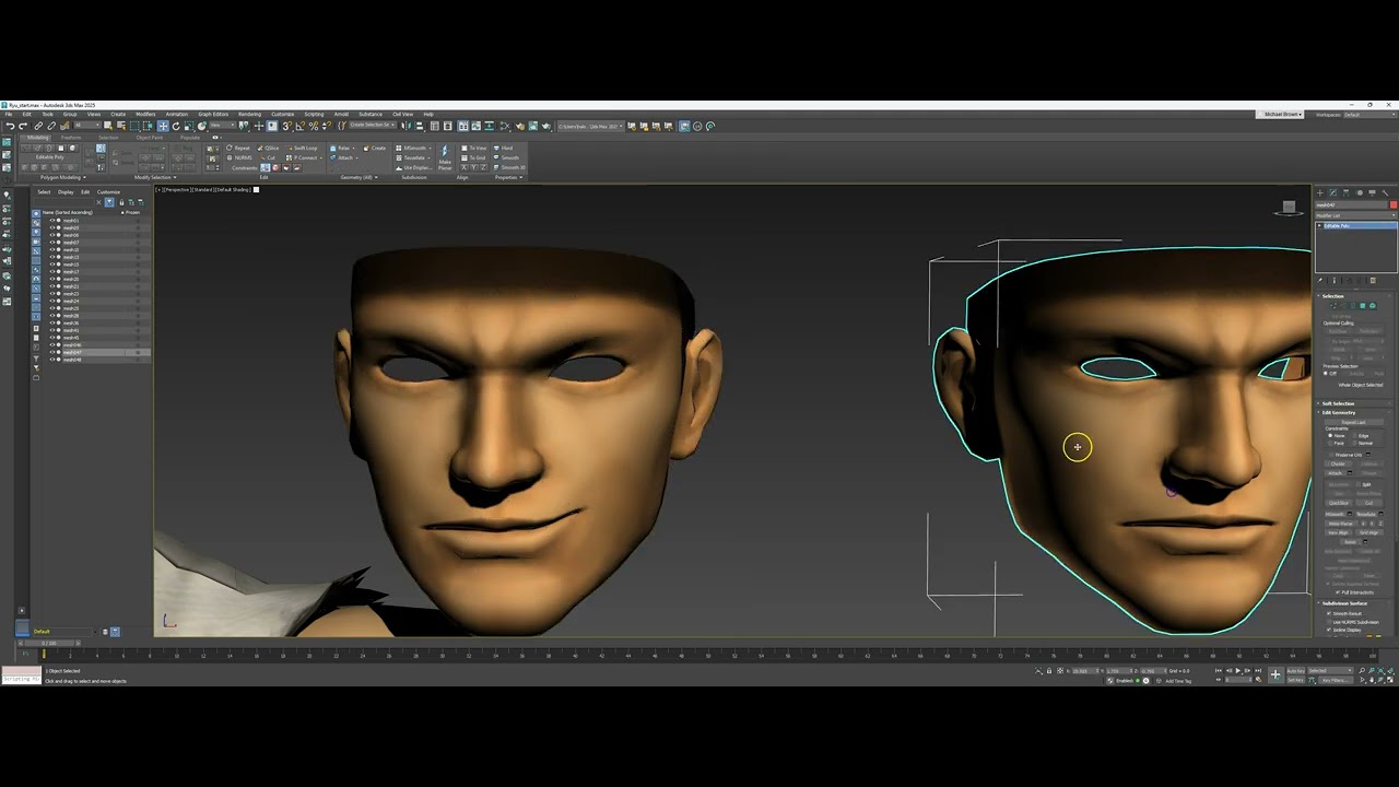 Facial blending in 3ds Max using Morpher - YouTube