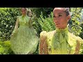 Going Green! Jennifer Lopez dons sheer green gown in a garden