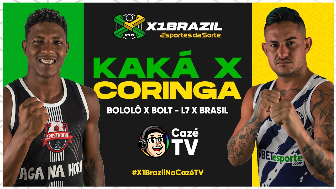 X1 BRAZIL NA CAZÉTV | KAKÁ vs CORINGA, BOLOLÔ vs BOLT, L7 vs BRASIL!