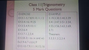 Class 11|Chapter 3|5 Mark Questions|Trigonometry