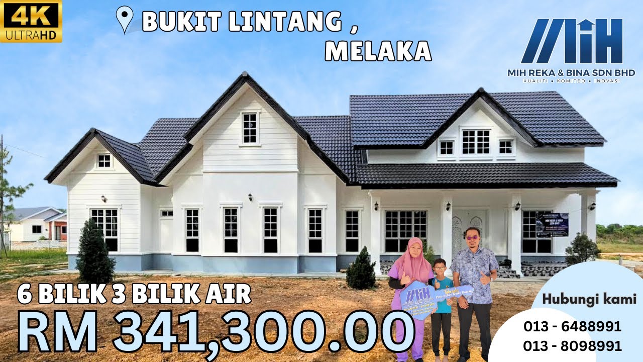 RUMAH 6 BILIK 3 BILIK AIR - BUKIT LINTANG, MELAKA