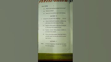 #webdesign #webdevelopment #bca #questionpaper #semesterexampreparation #importantquestions #bbdu #