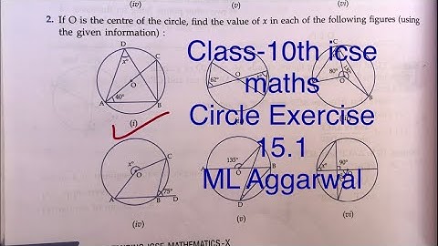 Class-10th #icse #maths #circle | If O is the centre of the circle, find the value of x in each of..