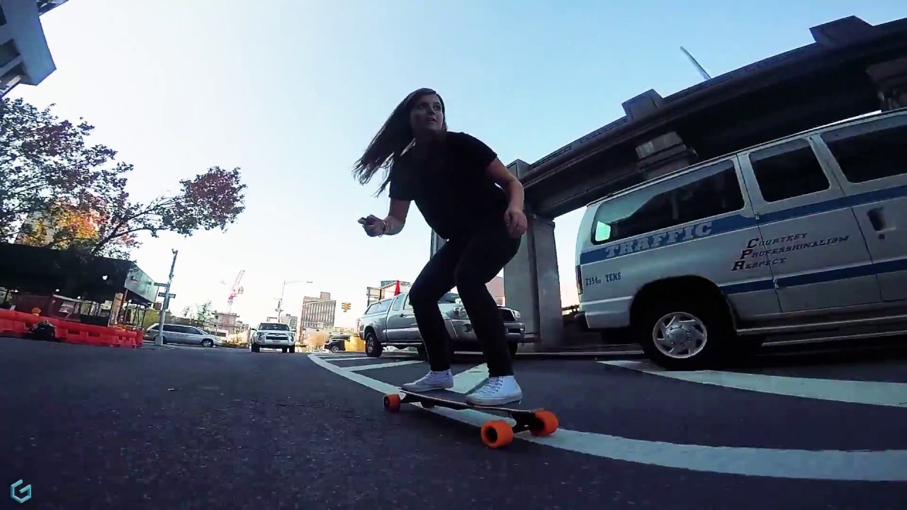 Girl KILLS IT on an Electric Skateboard YouTube