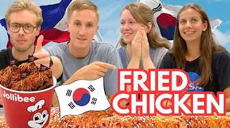 Canadians Try Jollibee Korean Fried Chicken For the First Time!