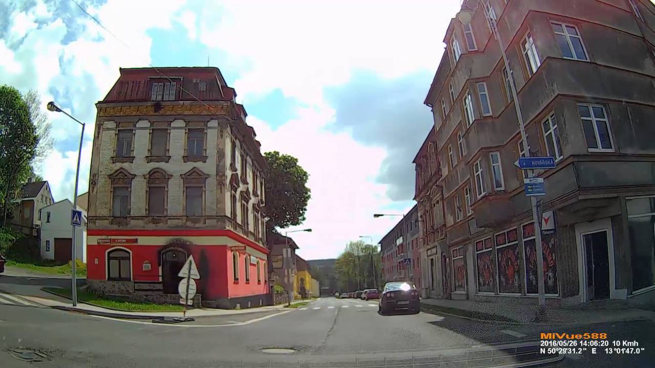 CZ: Vejprty (Weipert). Ústecký kraj. Ortsdurchfahrt. Mai 2016