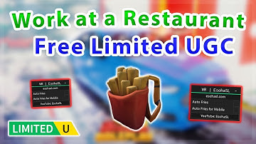 [LIMITED UGC] Work at a Restaurant | Auto Quests / Collect Fries Script