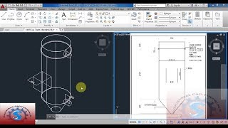 VERTICAL TANK DRAWING || AUTO-CAD ISOMETRIC PRACTICE DRAWING || BASIC TUTORIAL FOR BEGINNERS #120