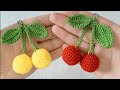 Amigurumi keychain cherry keychain making