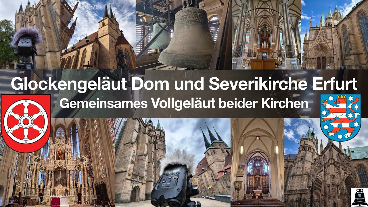 Erfurt (D), Das gemeinsame Vollgeläut der Hauptgeläute von Dom und St. Severi (Außenaufnahme)