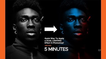 Quick Way To Apply a DUAL LIGHTING Effect In Photoshop! Less Than 5 Minutes | Divinity Brand It