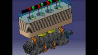 4 Zylinder Motor- CATIA V5- 4 stroke engine