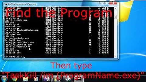 How to close programs in CMD Windows 7 (Simple)