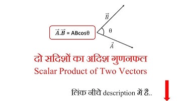 दो सदिशों का अदिश गुणनफल // Scalar Product of Two Vectors // तेजसTalent Classes