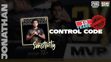MVP Jonathan Control Code and Sensitivity Code for Global & Bgmi | Its BugG