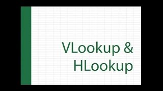 Excel V-lookup & H-lookup (Microsoft Excel 2013)