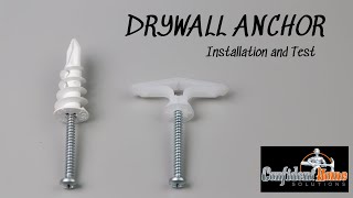 Drywall Anchor Install and Test (Toggler Anchors)