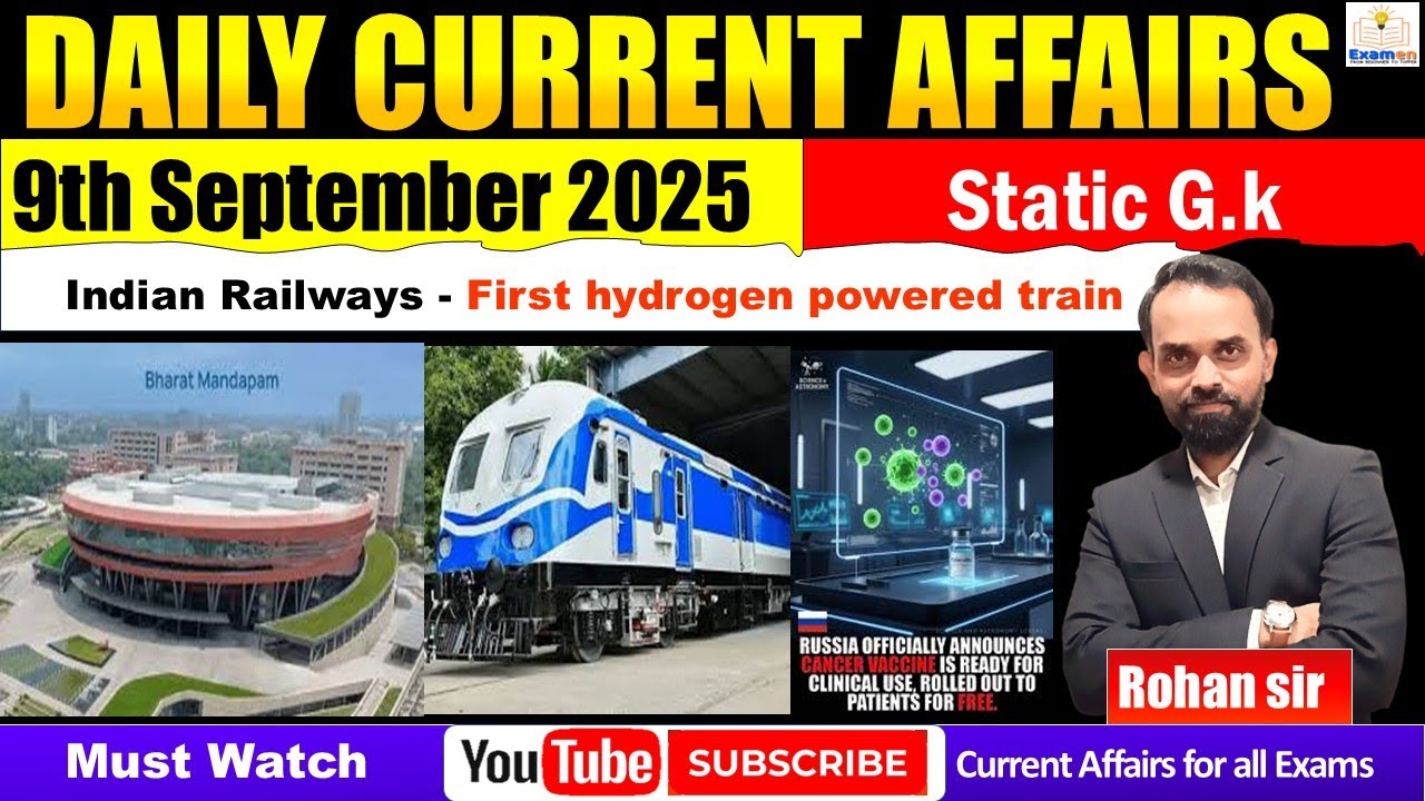 Daily Current Affairs | 9th September 2025 | Current Affair Today | For ...